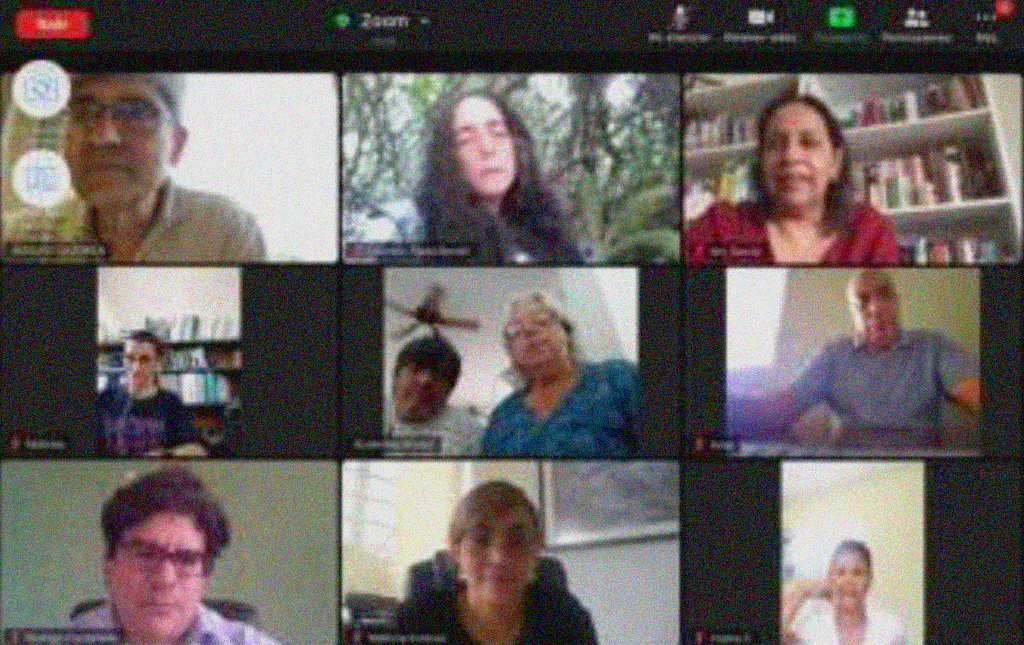 Otro momento de la sesión online Otro momento de la sesión online