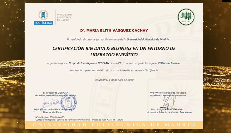 Momento del vídeo elaborado por la UNMSM de entrega de diplomas Momento del vídeo elaborado por la UNMSM de entrega de diplomas