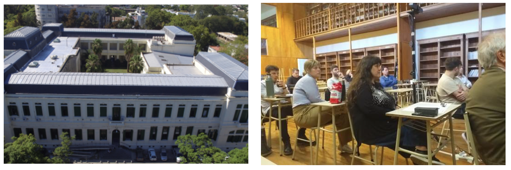 Asistentes al seminario y vista de la Facultad de Ciencias Agrarias y Forestales de la Universidad Nacional de la Plata (UNLP) Asistentes al seminario y vista de la Facultad de Ciencias Agrarias y Forestales de la Universidad Nacional de la Plata (UNLP)