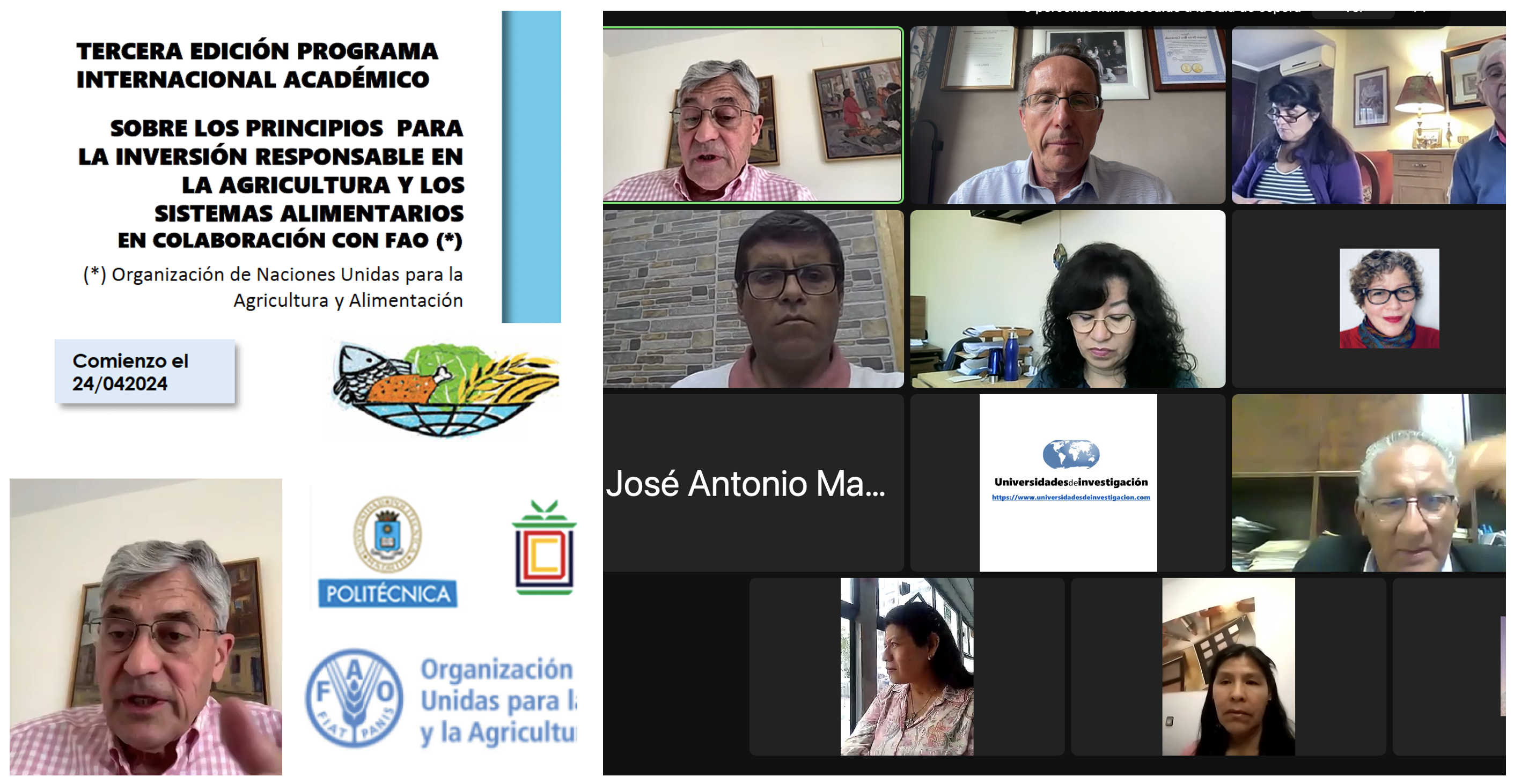 El Dr. Adolfo Cazorla durante sus palabras de bienvenida en la inauguración del Programa internacional El Dr. Adolfo Cazorla durante sus palabras de bienvenida en la inauguración del Programa internacional