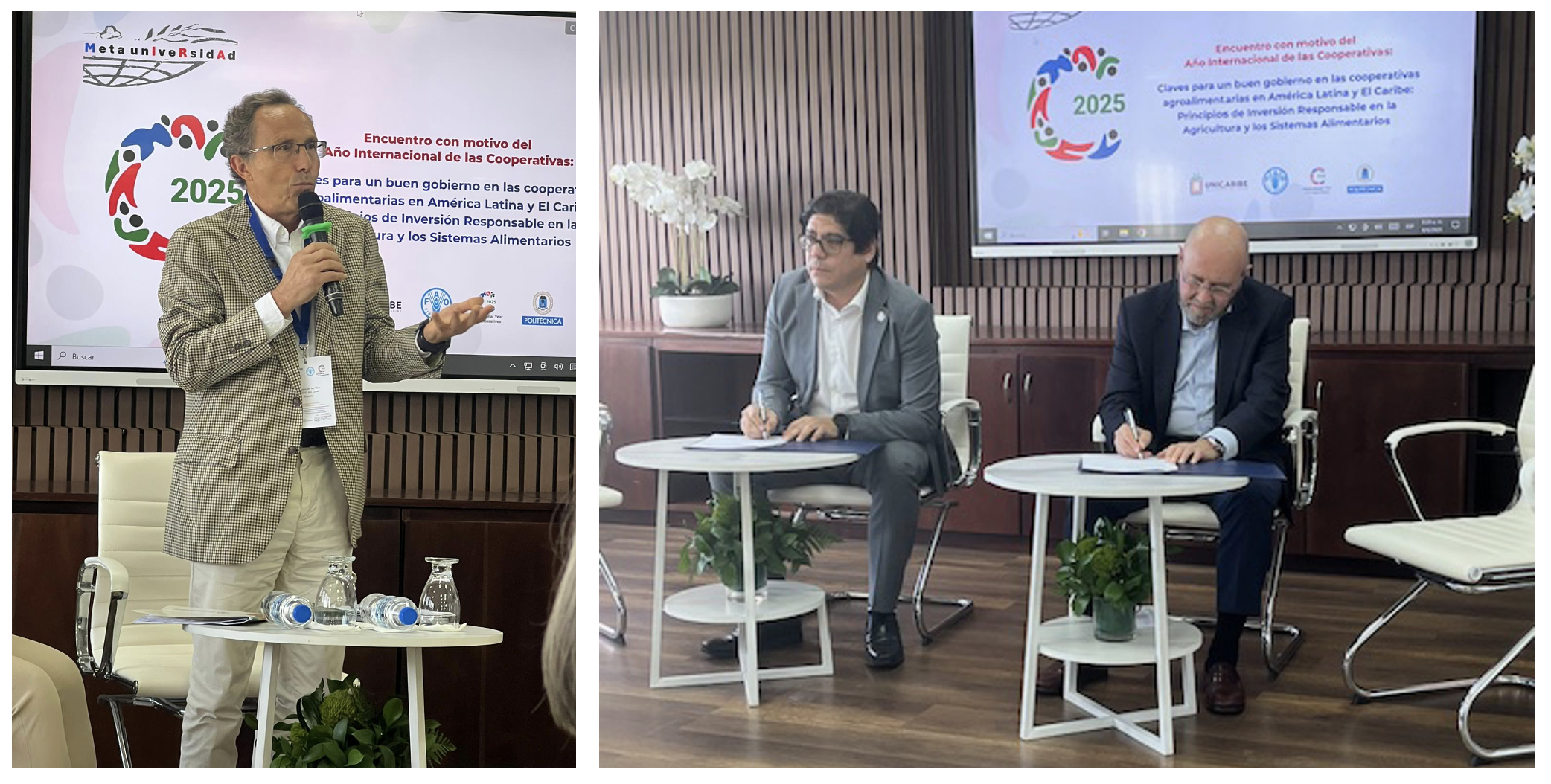 Firma de la Carta de Acuerdo entre UNICARIBE y FAO con el objetivo de sensibilizar sobre consumo responsable y la reducción de pérdidas y desperdicios de alimentos, Firma de la Carta de Acuerdo entre UNICARIBE y FAO con el objetivo de sensibilizar sobre consumo responsable y la reducción de pérdidas y desperdicios de alimentos,